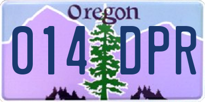 OR license plate 014DPR