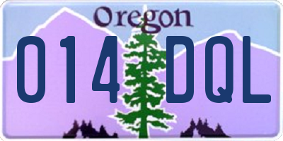 OR license plate 014DQL