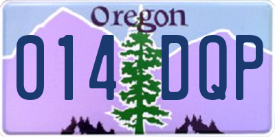 OR license plate 014DQP