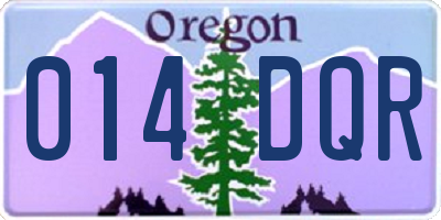 OR license plate 014DQR