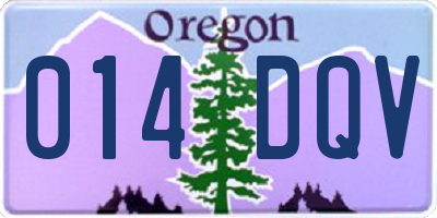 OR license plate 014DQV