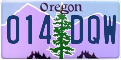 OR license plate 014DQW