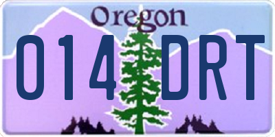 OR license plate 014DRT