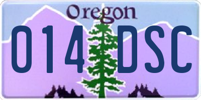 OR license plate 014DSC