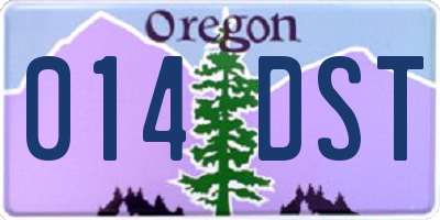 OR license plate 014DST