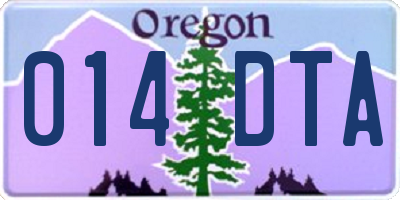 OR license plate 014DTA