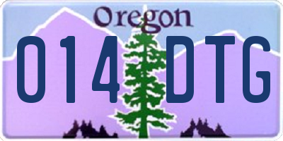 OR license plate 014DTG