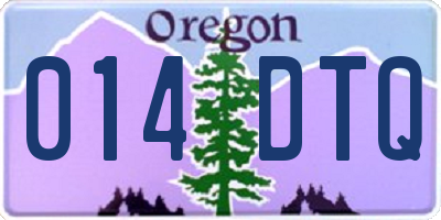 OR license plate 014DTQ