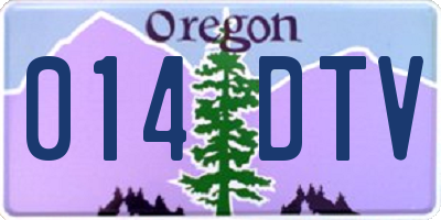 OR license plate 014DTV