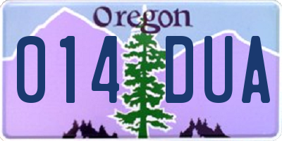 OR license plate 014DUA