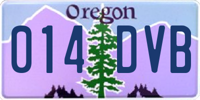 OR license plate 014DVB