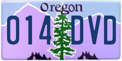 OR license plate 014DVD