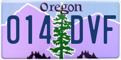 OR license plate 014DVF