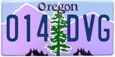 OR license plate 014DVG