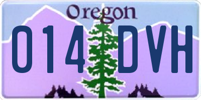 OR license plate 014DVH