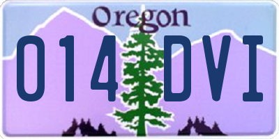 OR license plate 014DVI
