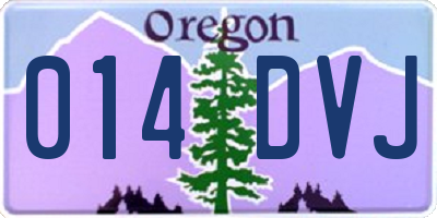 OR license plate 014DVJ
