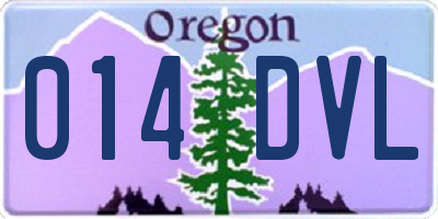 OR license plate 014DVL