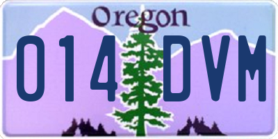 OR license plate 014DVM
