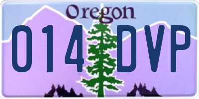 OR license plate 014DVP