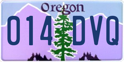 OR license plate 014DVQ