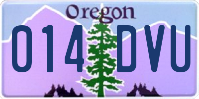 OR license plate 014DVU