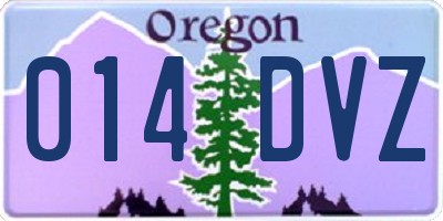 OR license plate 014DVZ