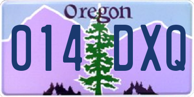 OR license plate 014DXQ