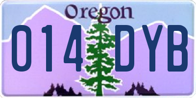 OR license plate 014DYB