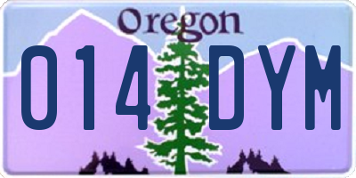 OR license plate 014DYM