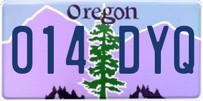 OR license plate 014DYQ