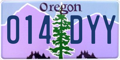 OR license plate 014DYY