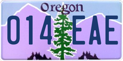OR license plate 014EAE