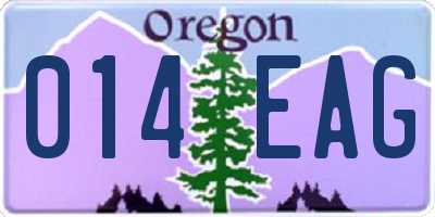 OR license plate 014EAG