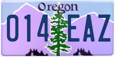 OR license plate 014EAZ