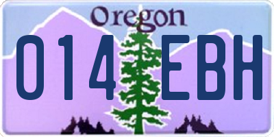 OR license plate 014EBH