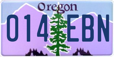 OR license plate 014EBN