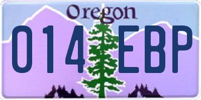 OR license plate 014EBP