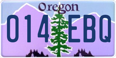 OR license plate 014EBQ