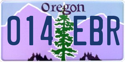 OR license plate 014EBR