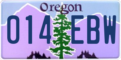 OR license plate 014EBW
