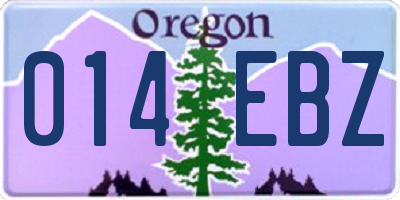 OR license plate 014EBZ