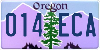 OR license plate 014ECA