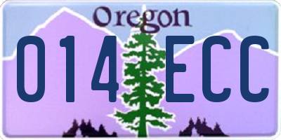 OR license plate 014ECC