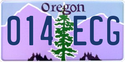 OR license plate 014ECG