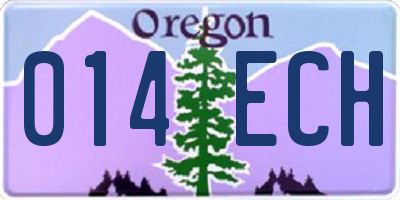 OR license plate 014ECH