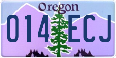 OR license plate 014ECJ