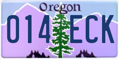 OR license plate 014ECK