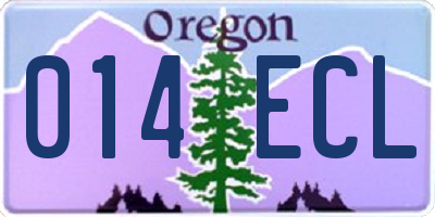 OR license plate 014ECL