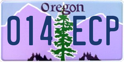 OR license plate 014ECP